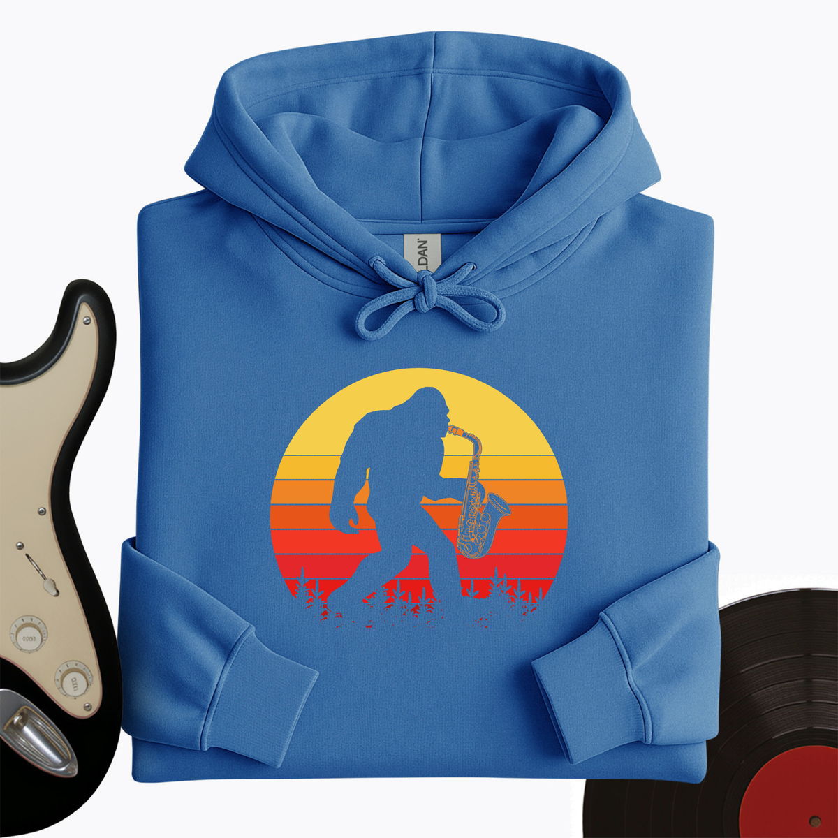 BigFoot Playing Sax Hoodie product image 7