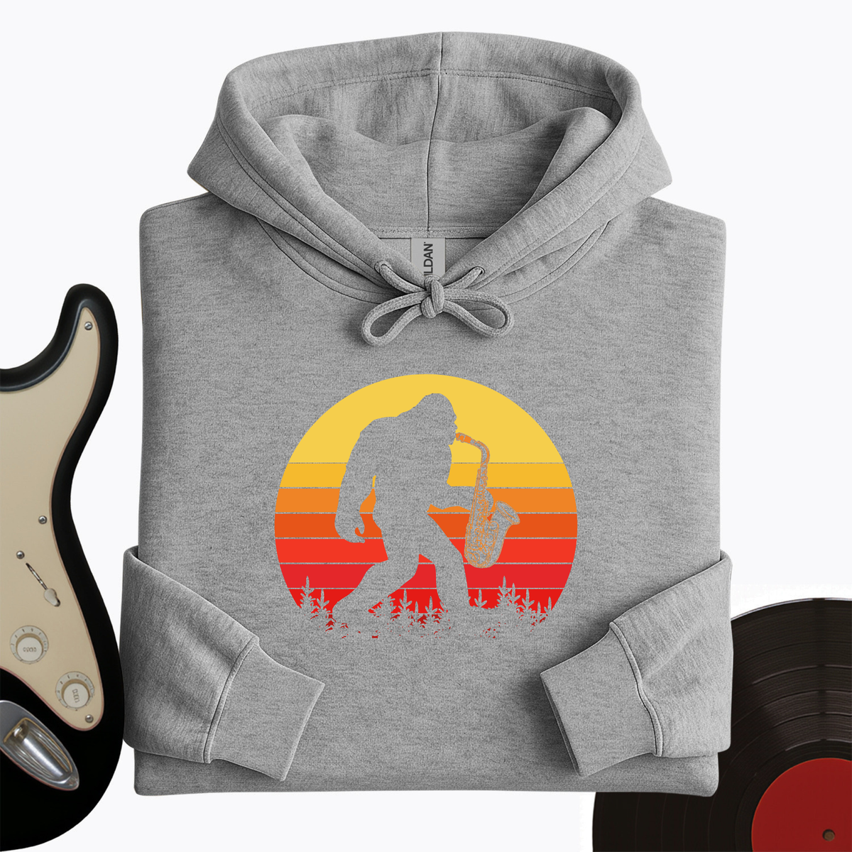 BigFoot Playing Sax Hoodie product image 4