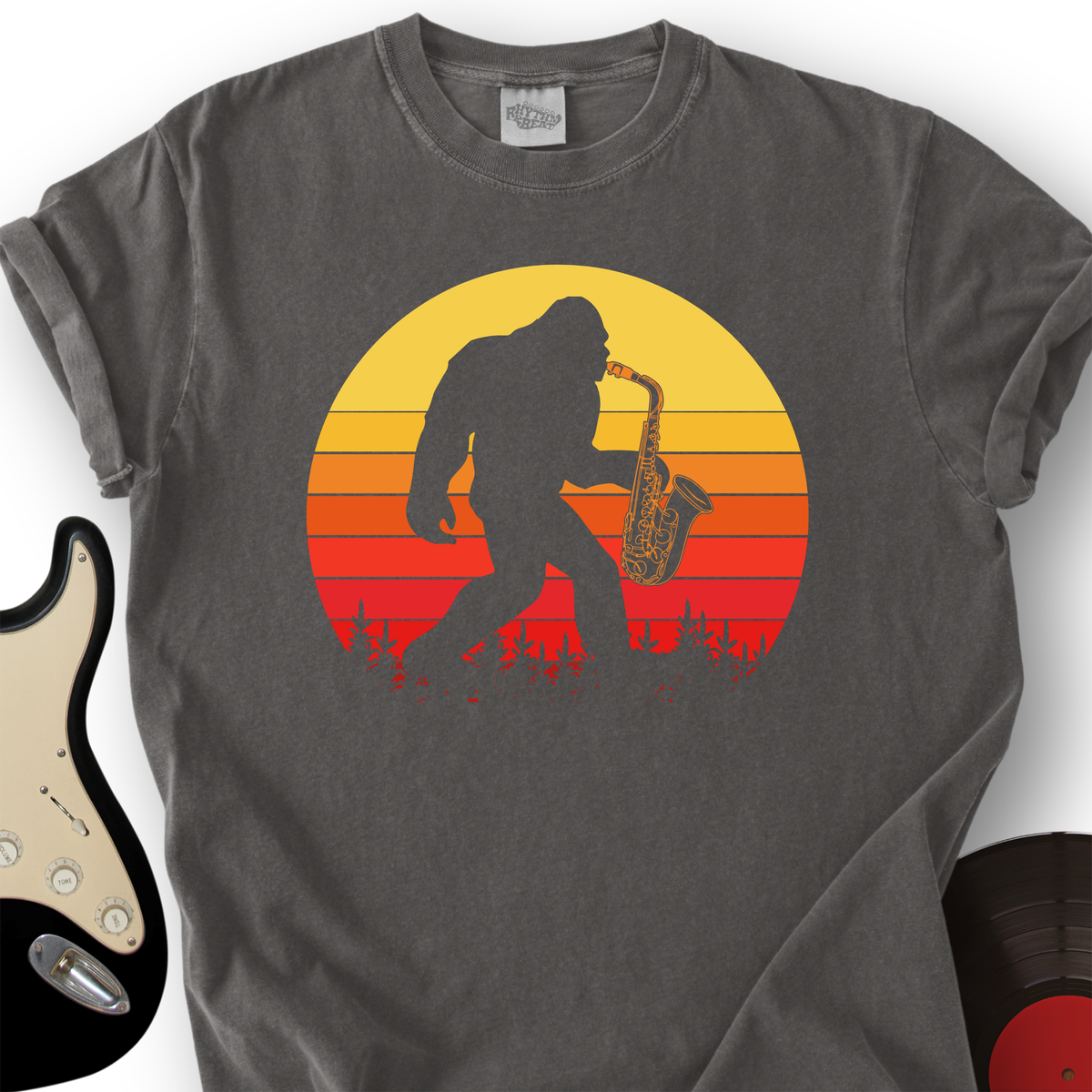 BigFoot Playing Sax T-Shirt product image 2