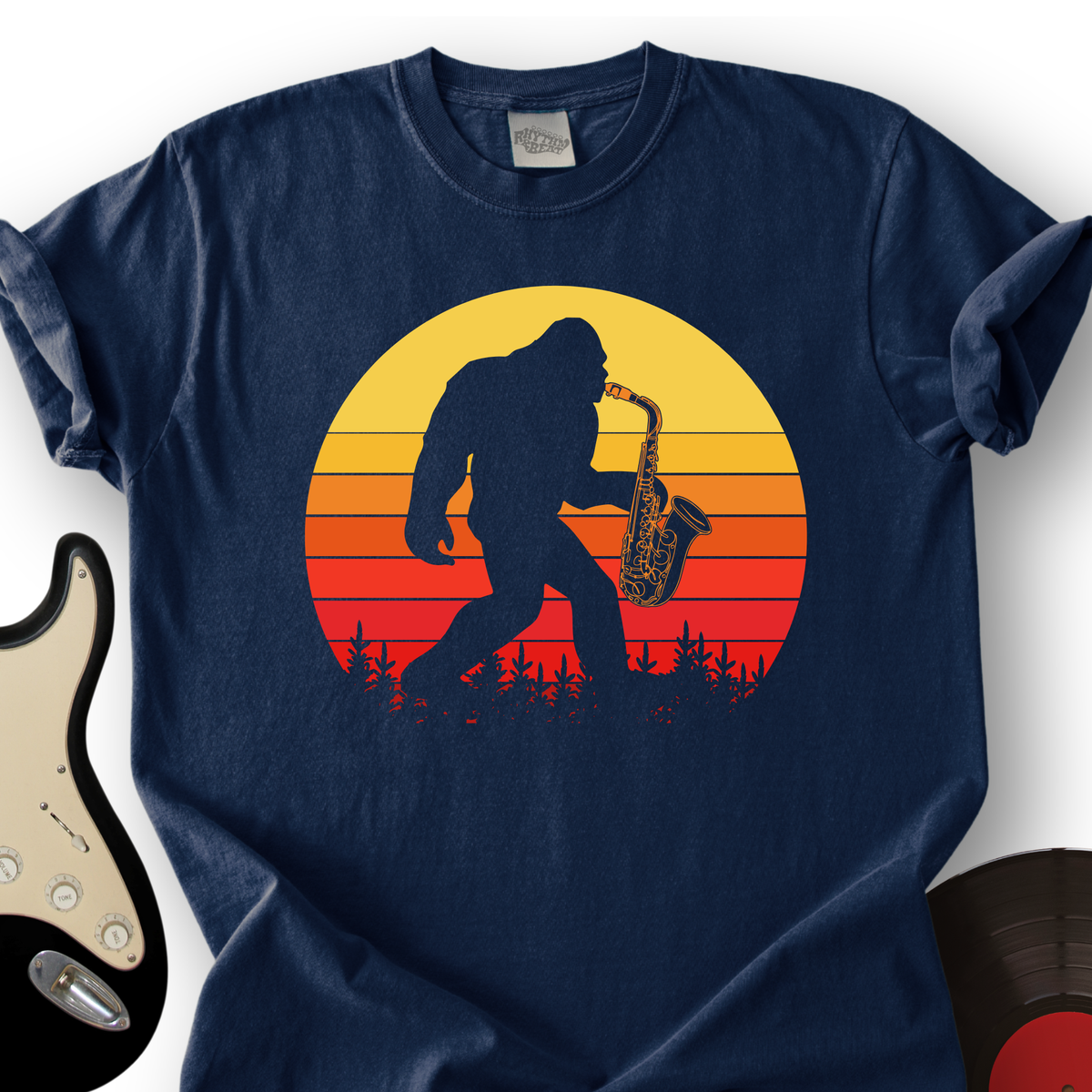 BigFoot Playing Sax T-Shirt product image 3