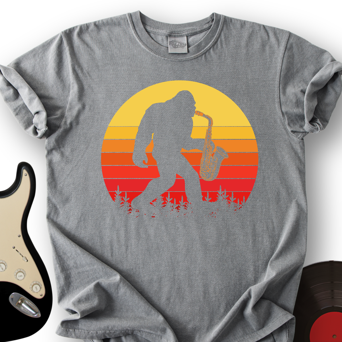BigFoot Playing Sax T-Shirt product image 5