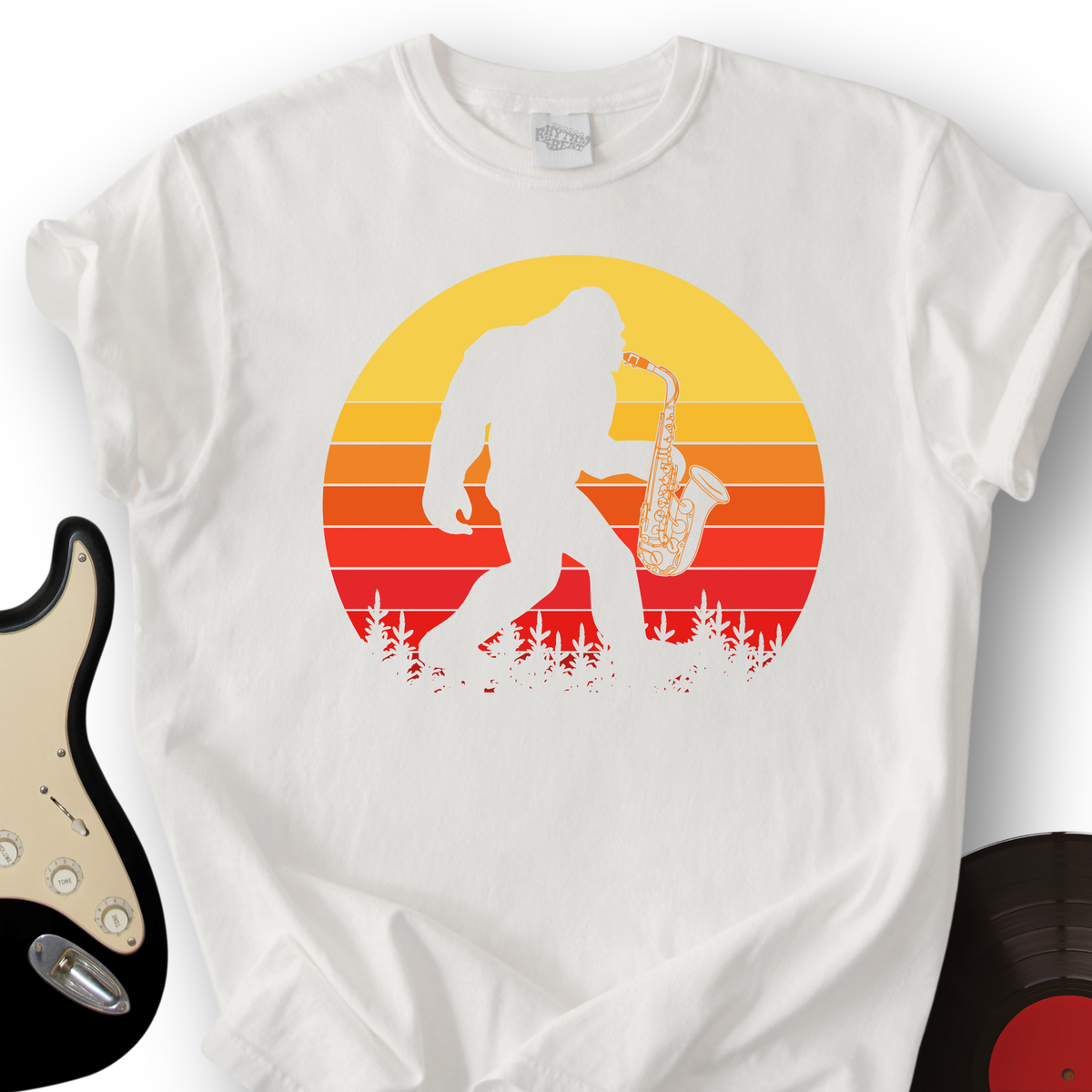BigFoot Playing Sax T-Shirt product image 6