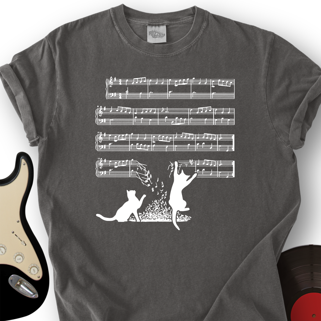 Cat Music Sheet T-Shirt product image 2