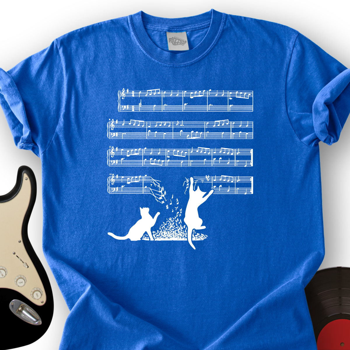 Cat Music Sheet T-Shirt product image 4