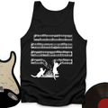 Cat Music Sheet Tank Top