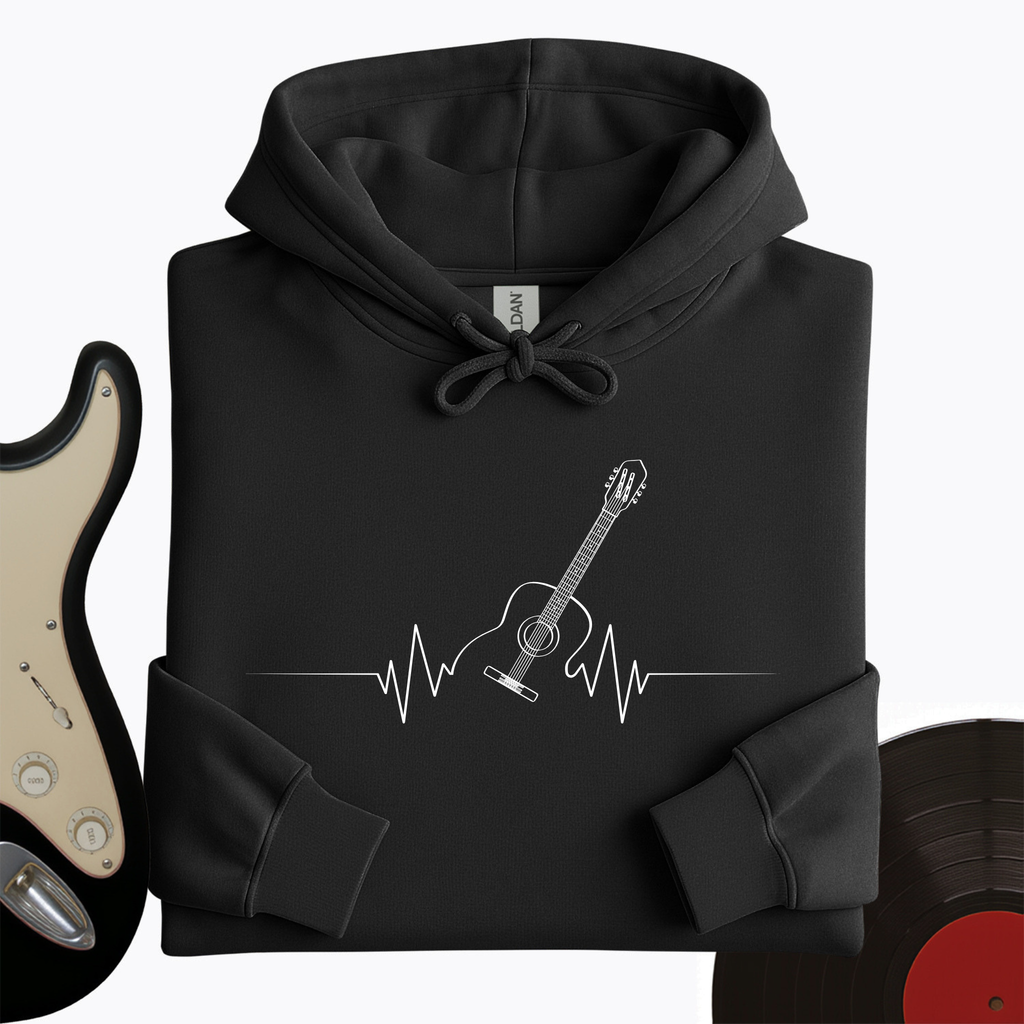 Acoustic Guitar Heart Beat Hoodie product image 5