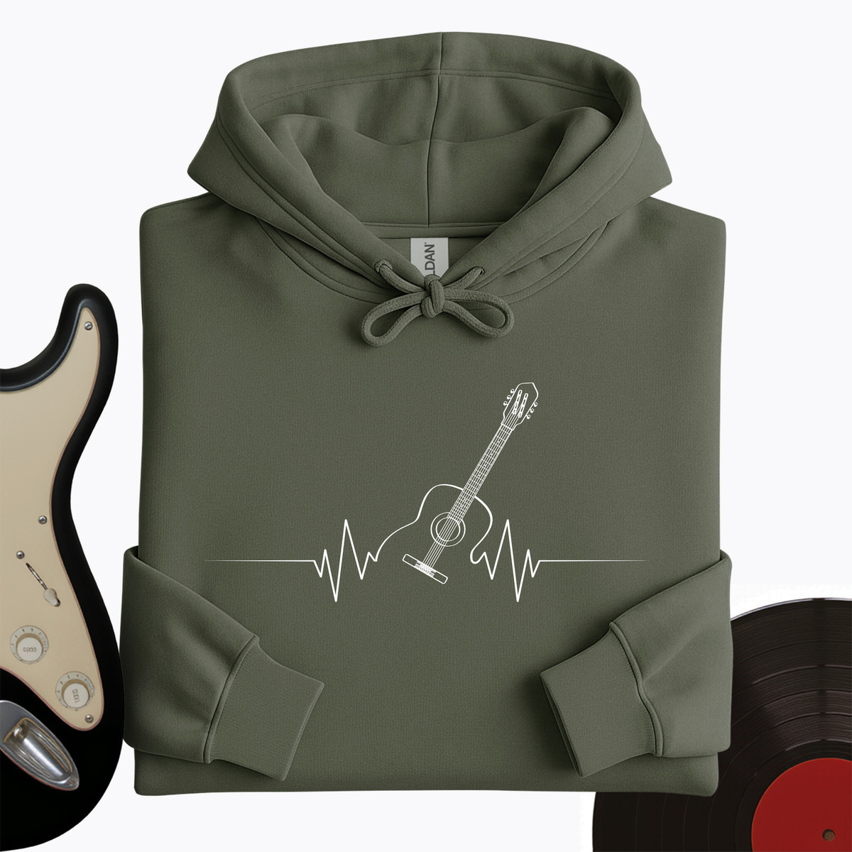 Acoustic Guitar Heart Beat Hoodie product image 8