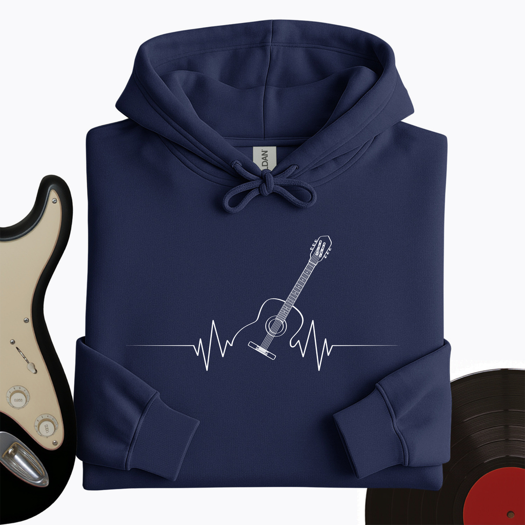 Acoustic Guitar Heart Beat Hoodie product image 3