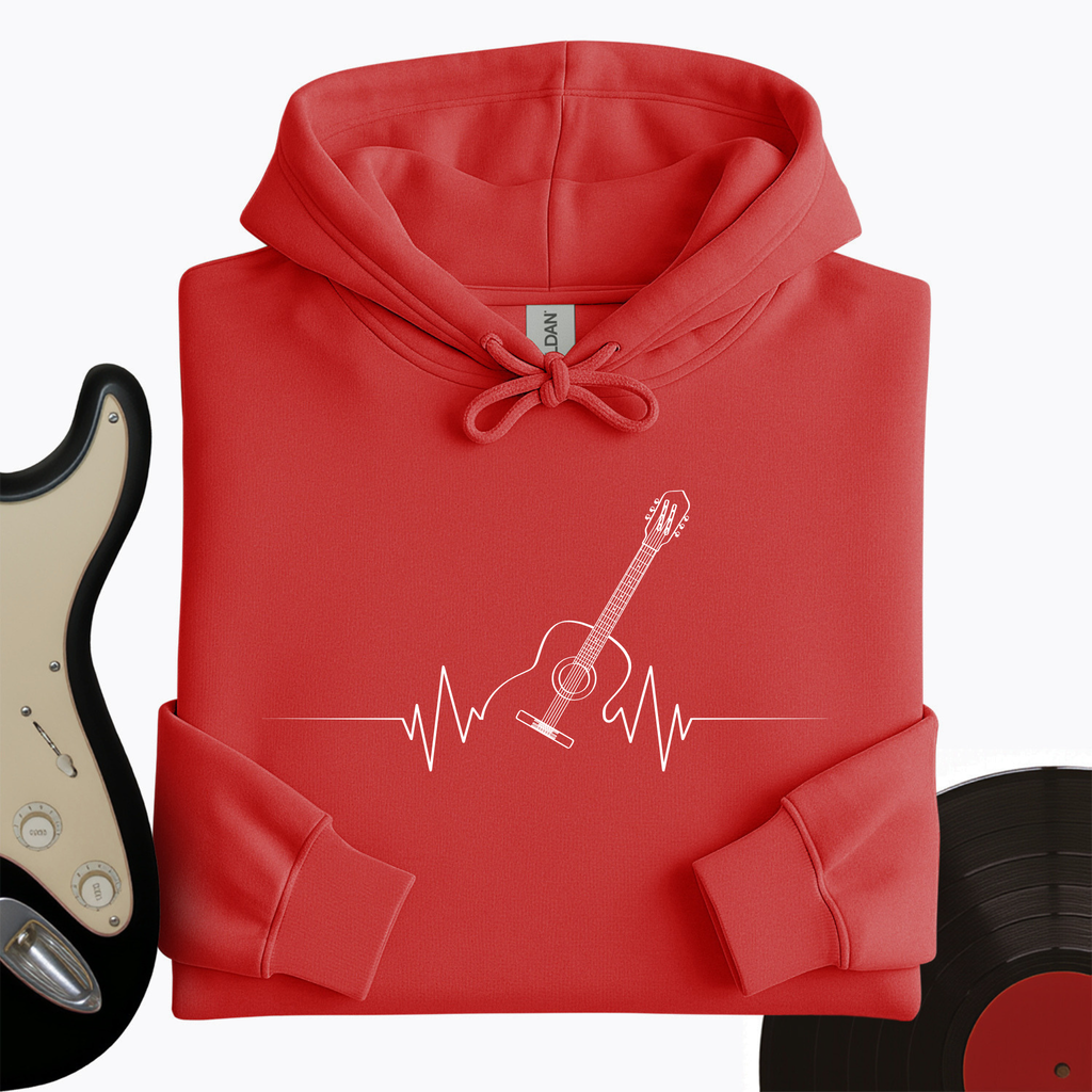 Acoustic Guitar Heart Beat Hoodie product image 6
