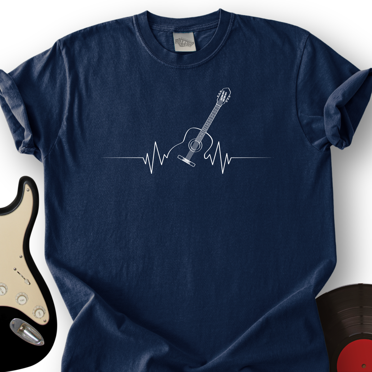 Acoustic Guitar Heart Beat T-Shirt product image 2