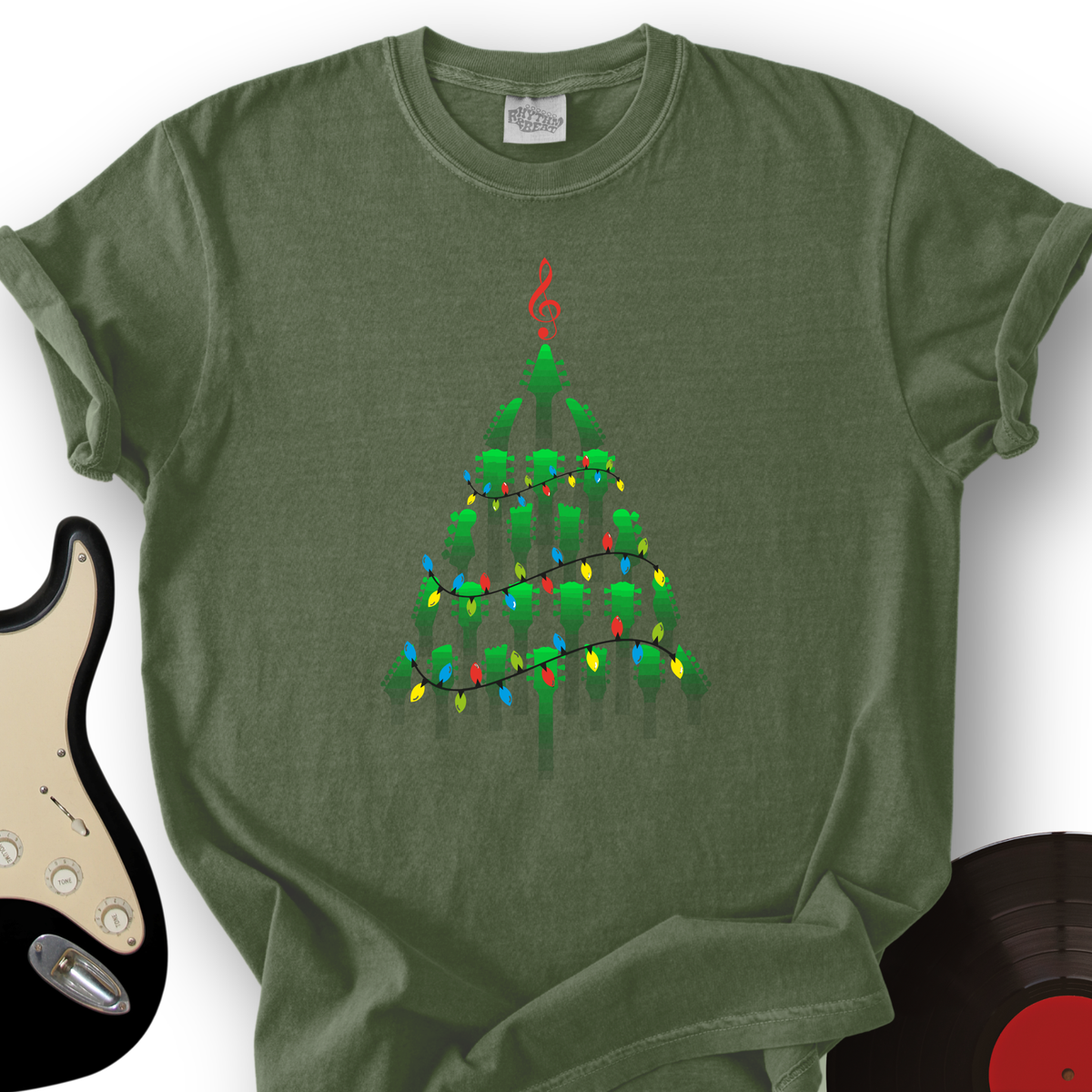 Guitar Christmas Tree T-Shirt product image 6