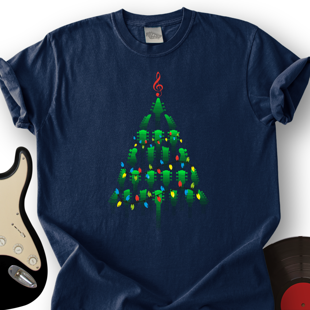 Guitar Christmas Tree T-Shirt product image 3