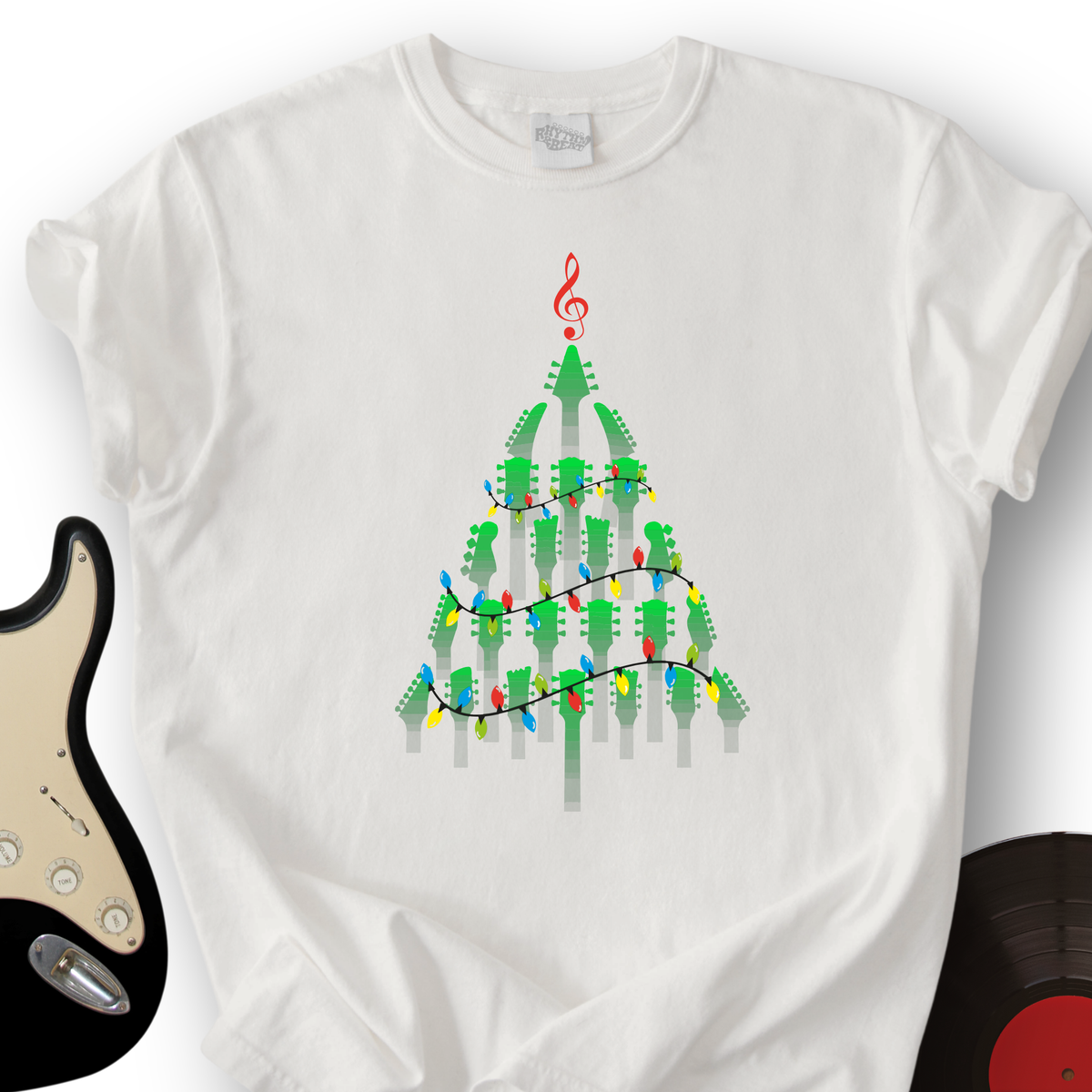 Guitar Christmas Tree T-Shirt product image 5