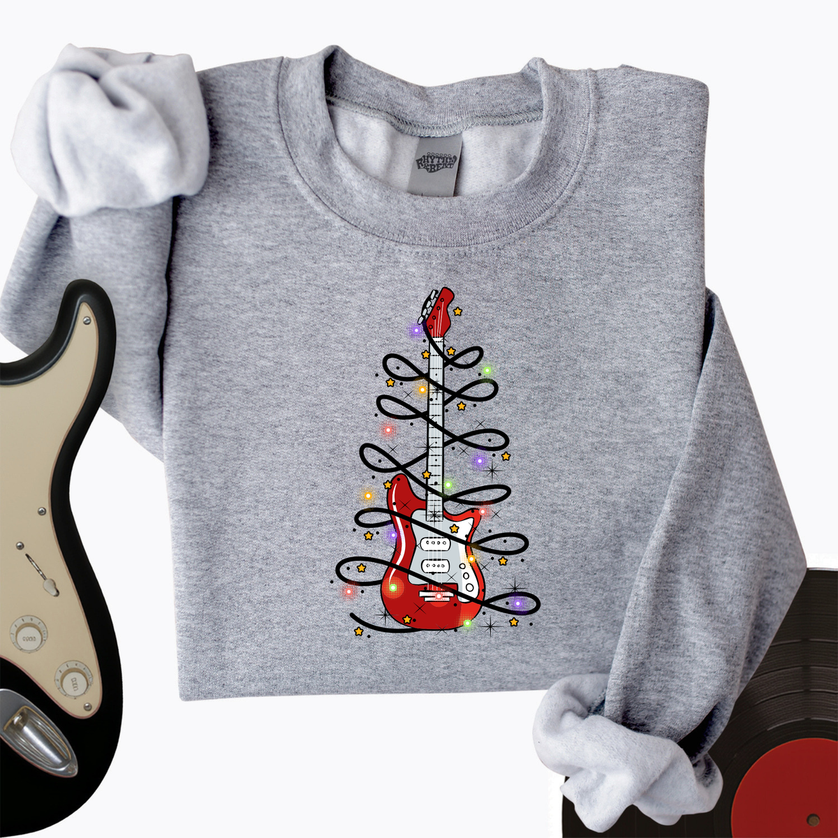 Guitar Christmas Lights Crewneck product image 2