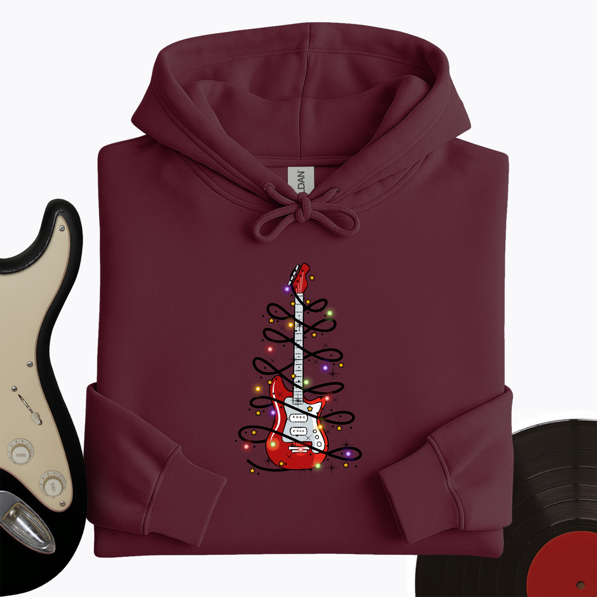 Guitar Christmas Lights Hoodie product image 2
