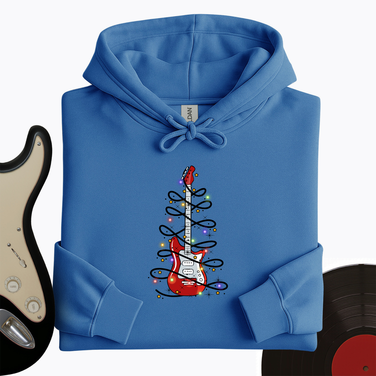 Guitar Christmas Lights Hoodie product image 5