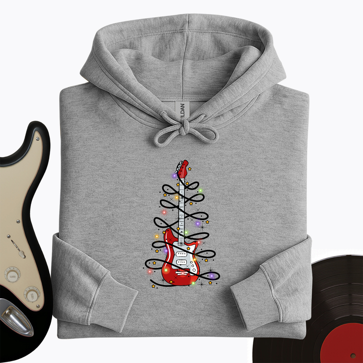 Guitar Christmas Lights Hoodie product image 3