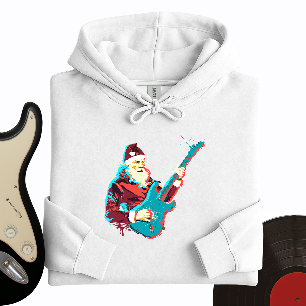 Guitar Santa Hoodie product image 5