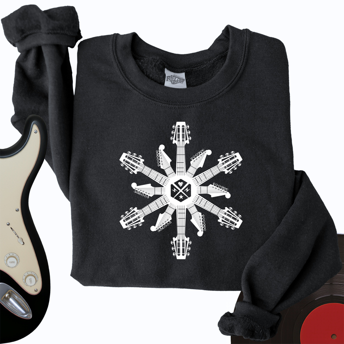 Guitar Snowflake Crewneck product image 1