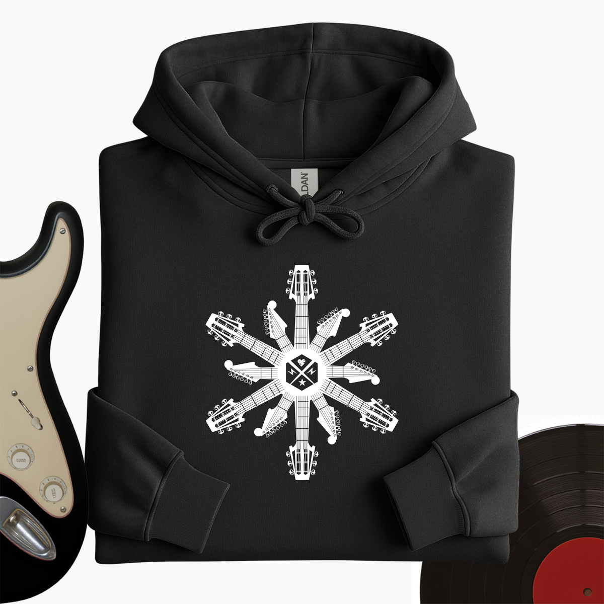 Guitar Snowflake Hoodie product image 5