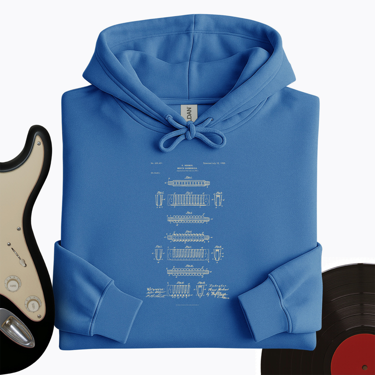 Harmonica Patent Hoodie product image 5