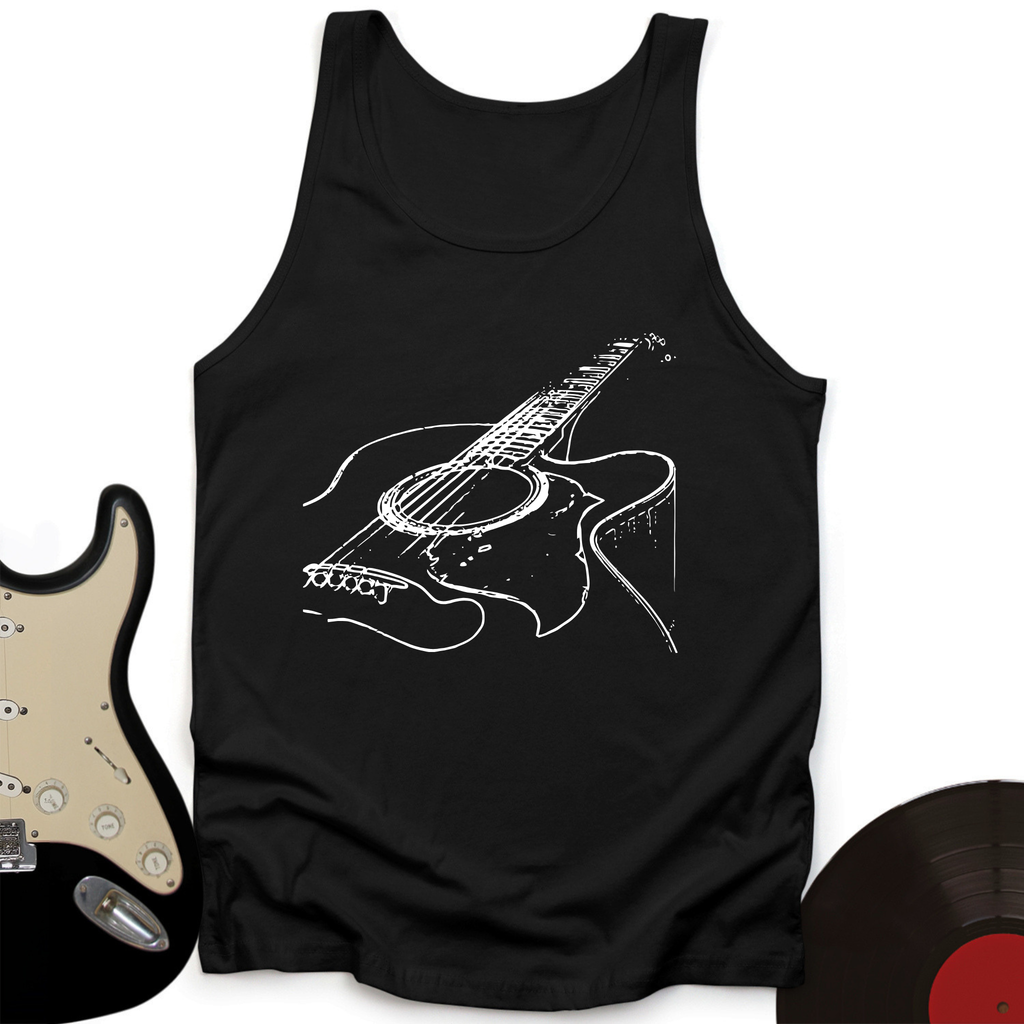 Guitar Sketch Tank Top
