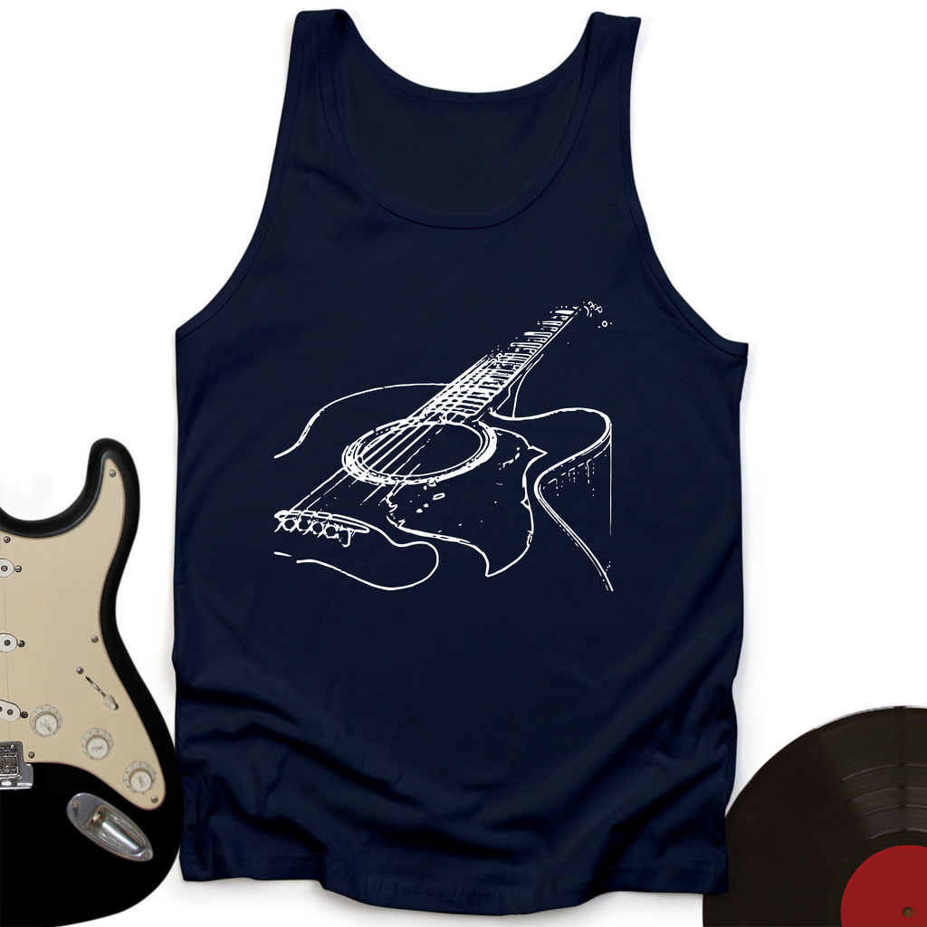 Guitar Sketch Tank Top