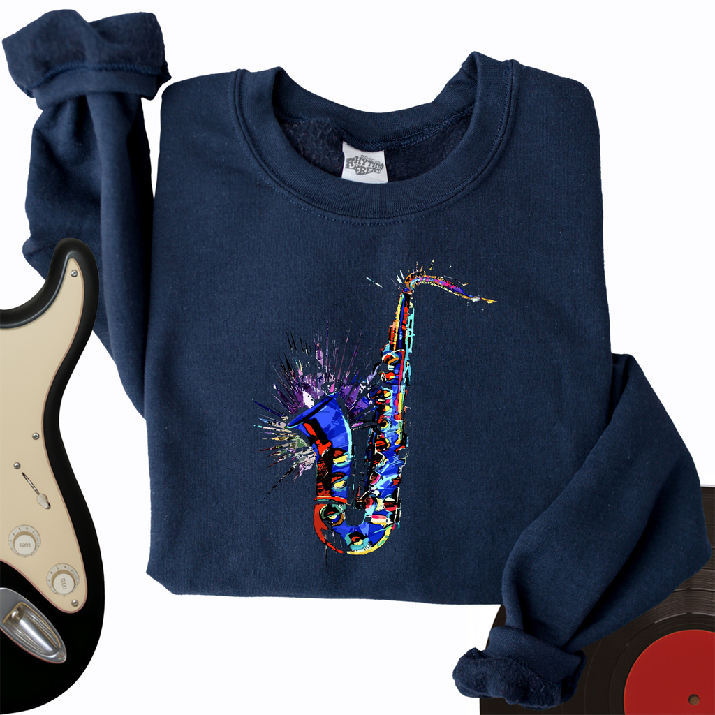 Blue Jazz Sax Crewneck product image 1