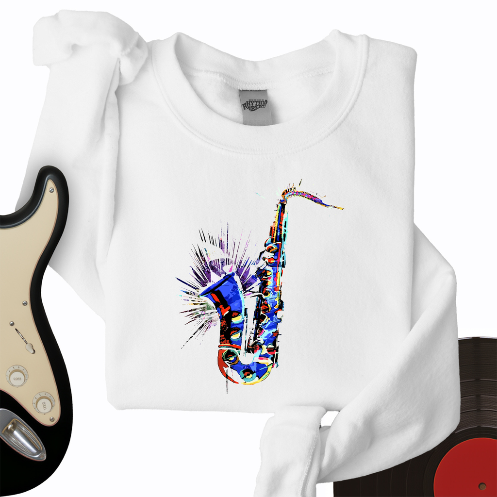 Blue Jazz Sax Crewneck product image 3