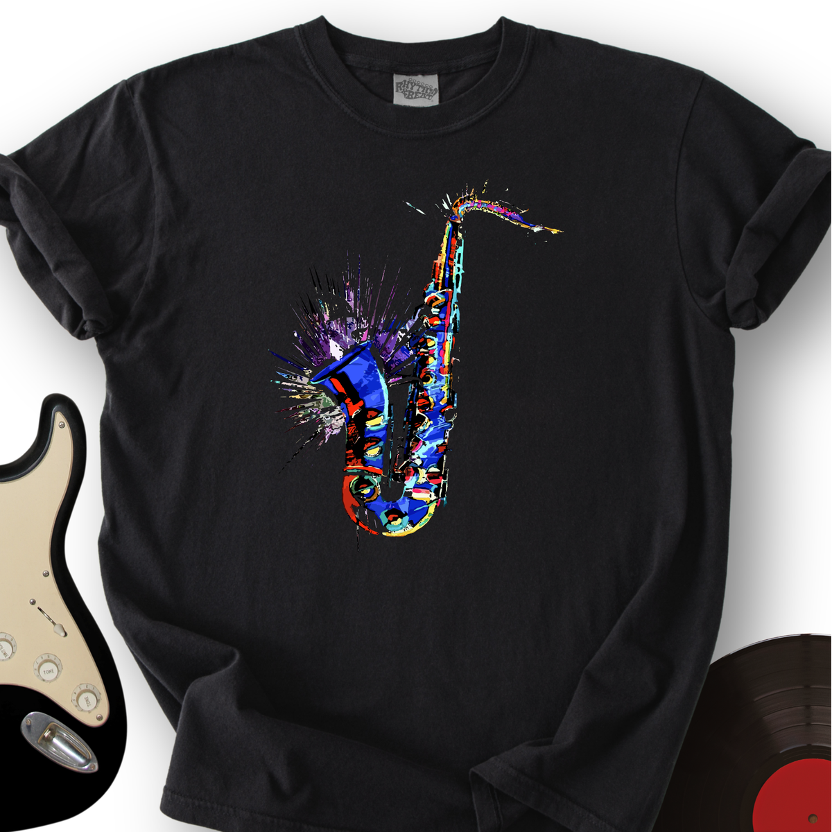 Blue Jazz Sax T-Shirt product image 5