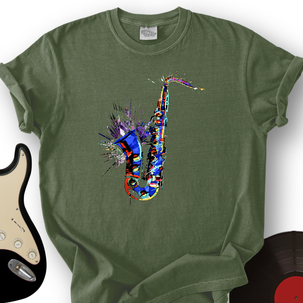 Blue Jazz Sax T-Shirt product image 6