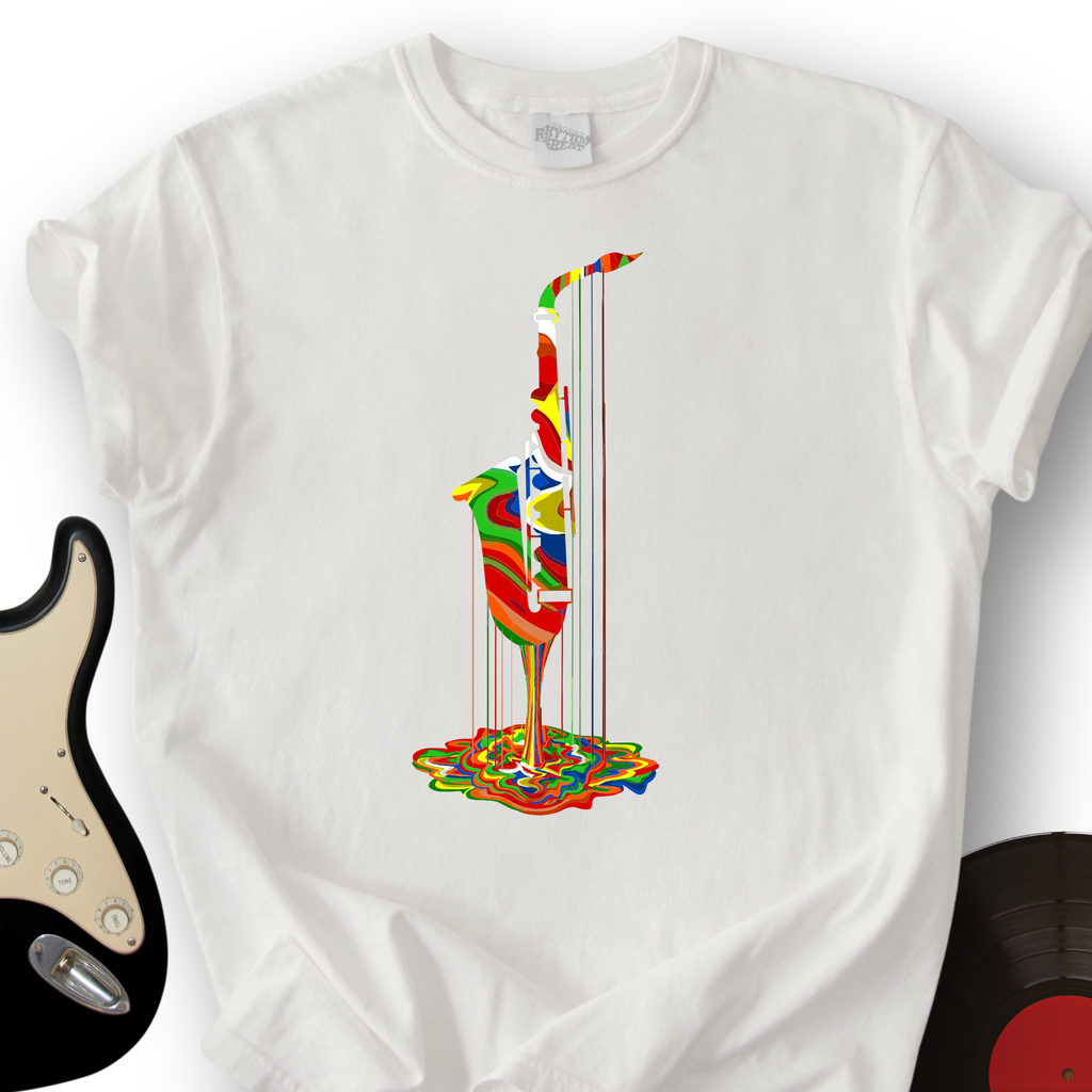Melting Saxophone T-Shirt product image 4