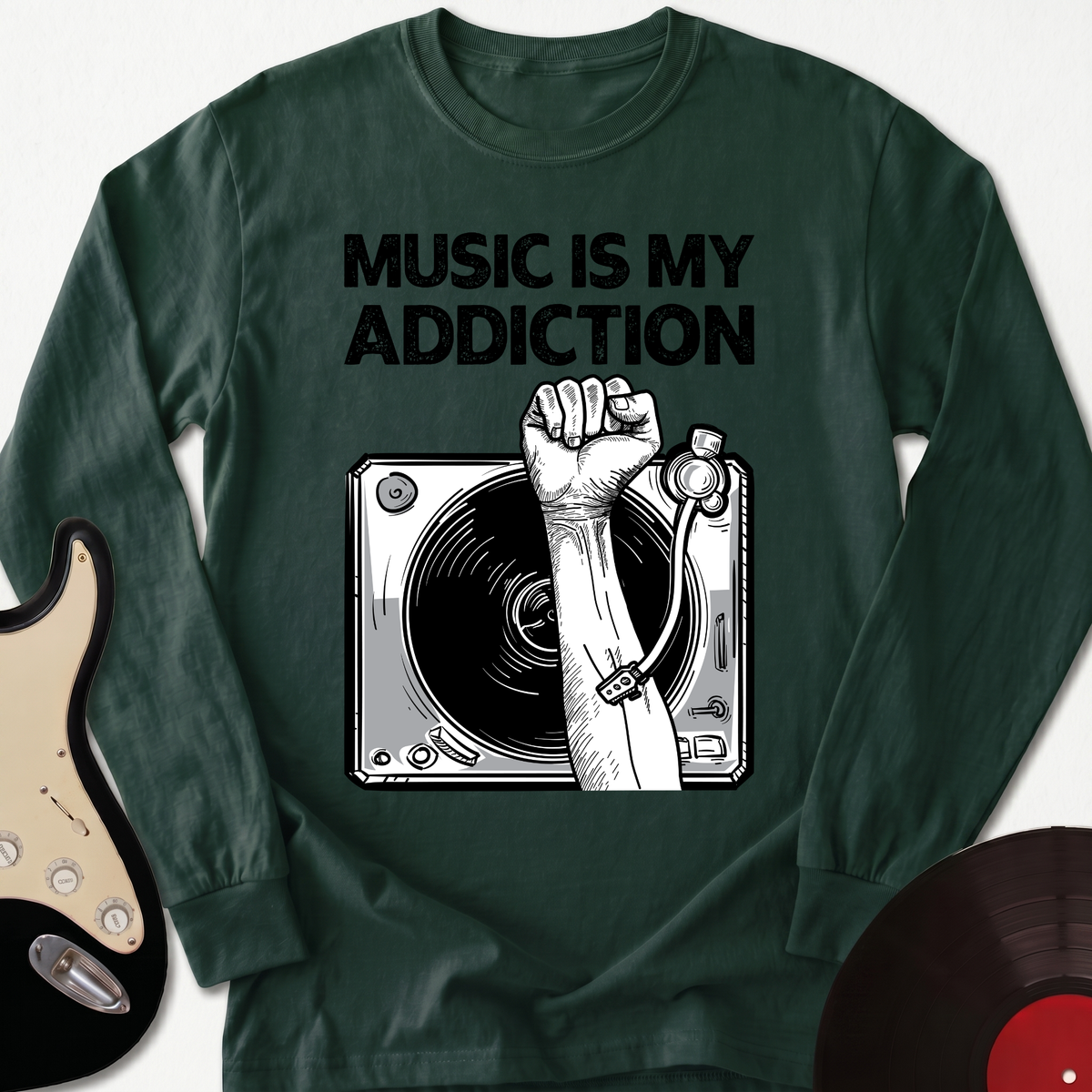 Music Is My Addiction Long Sleeve