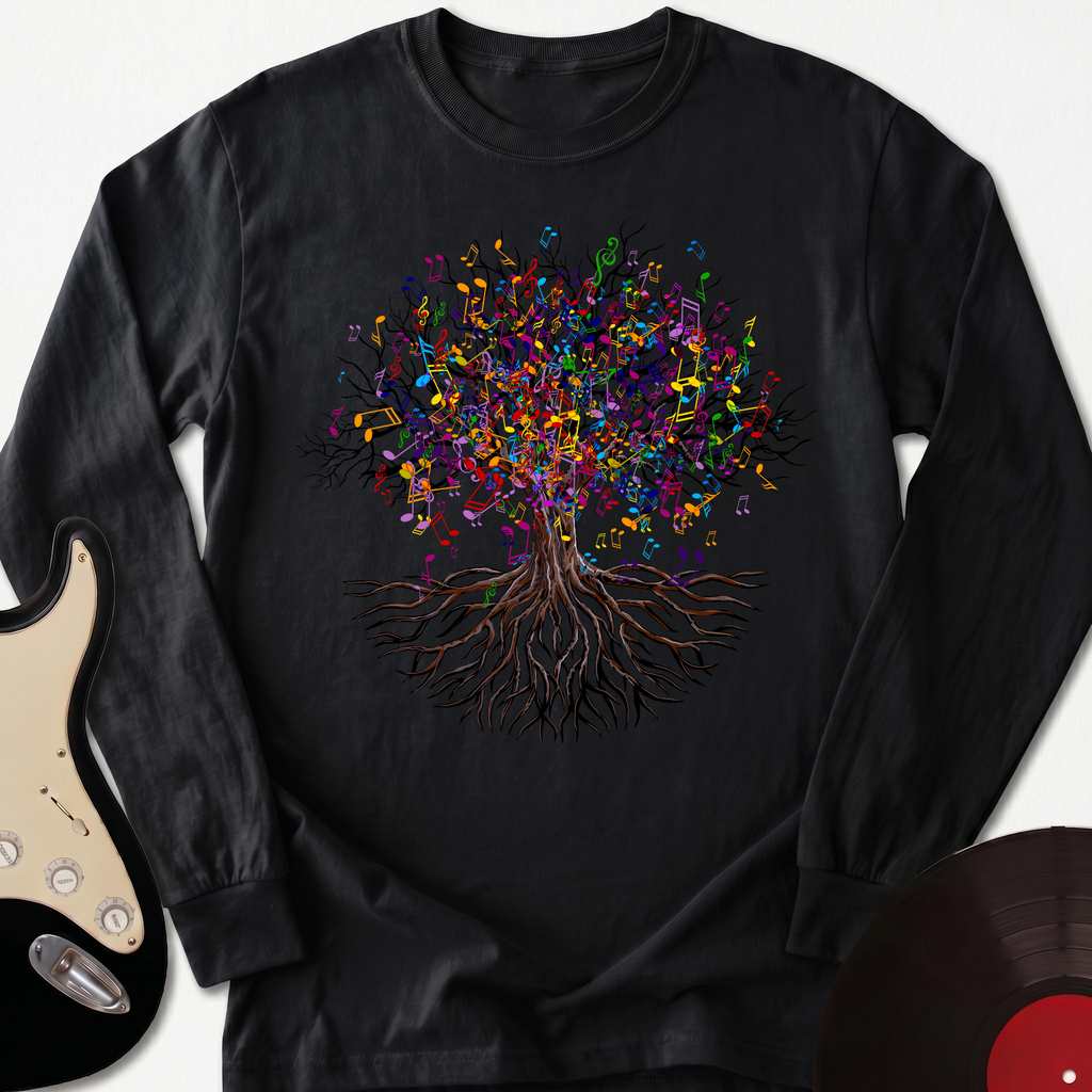 Music Note Tree Long Sleeve