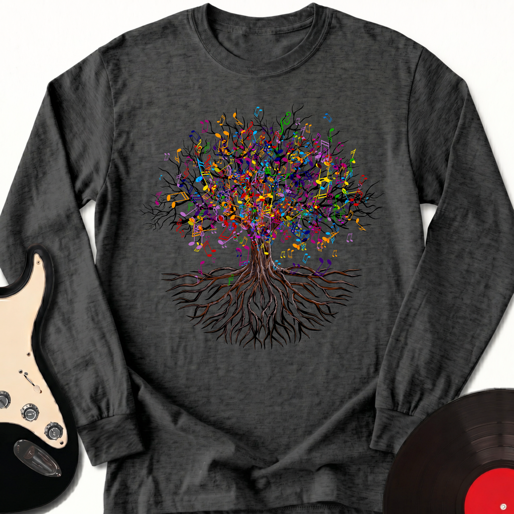 Music Note Tree Long Sleeve