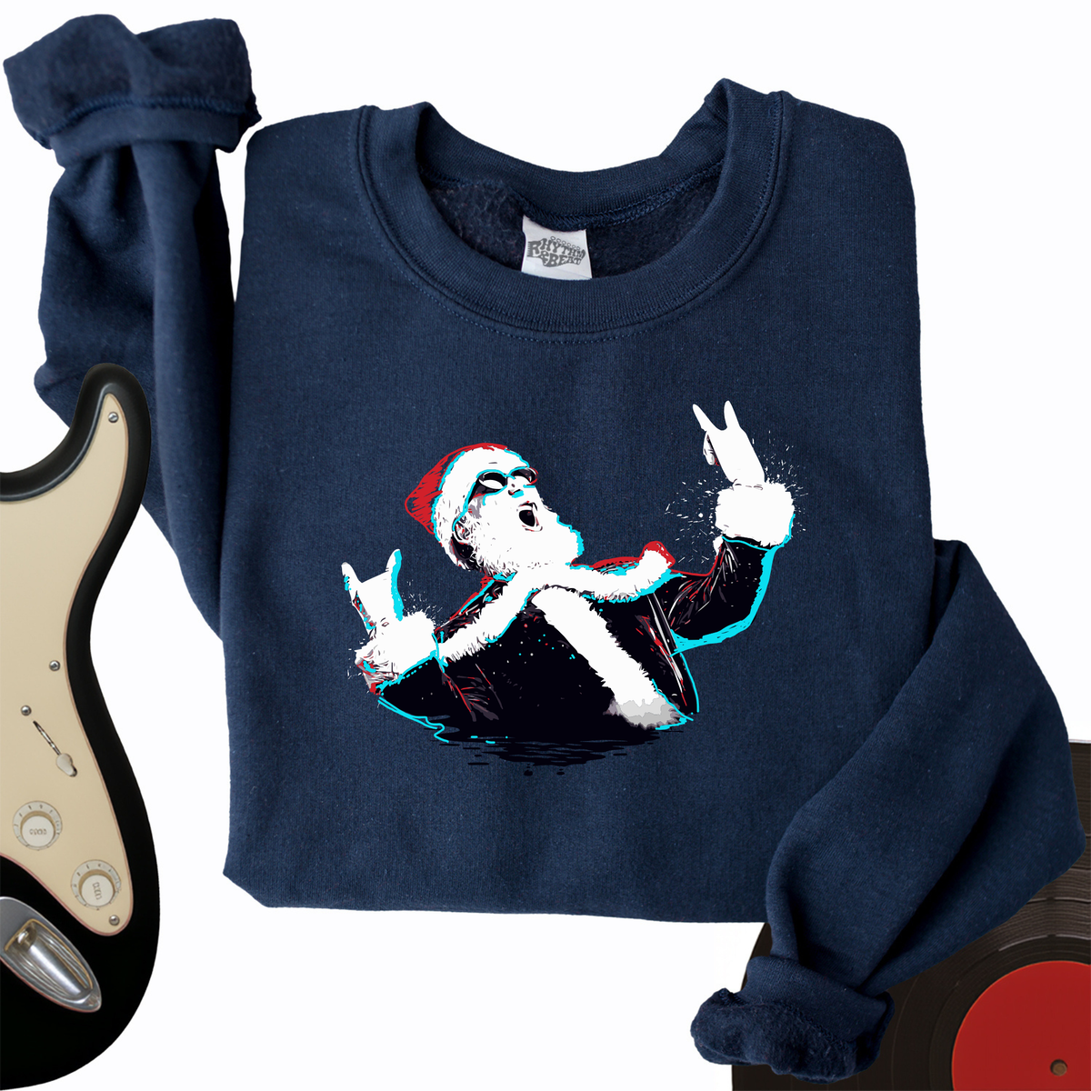 Rock and Roll Santa Crewneck product image 2