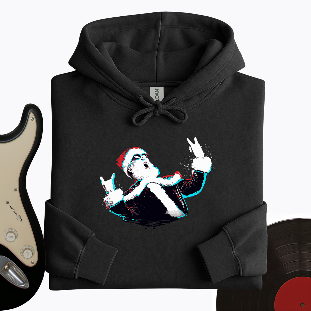 Rock and Roll Santa Hoodie product image 6