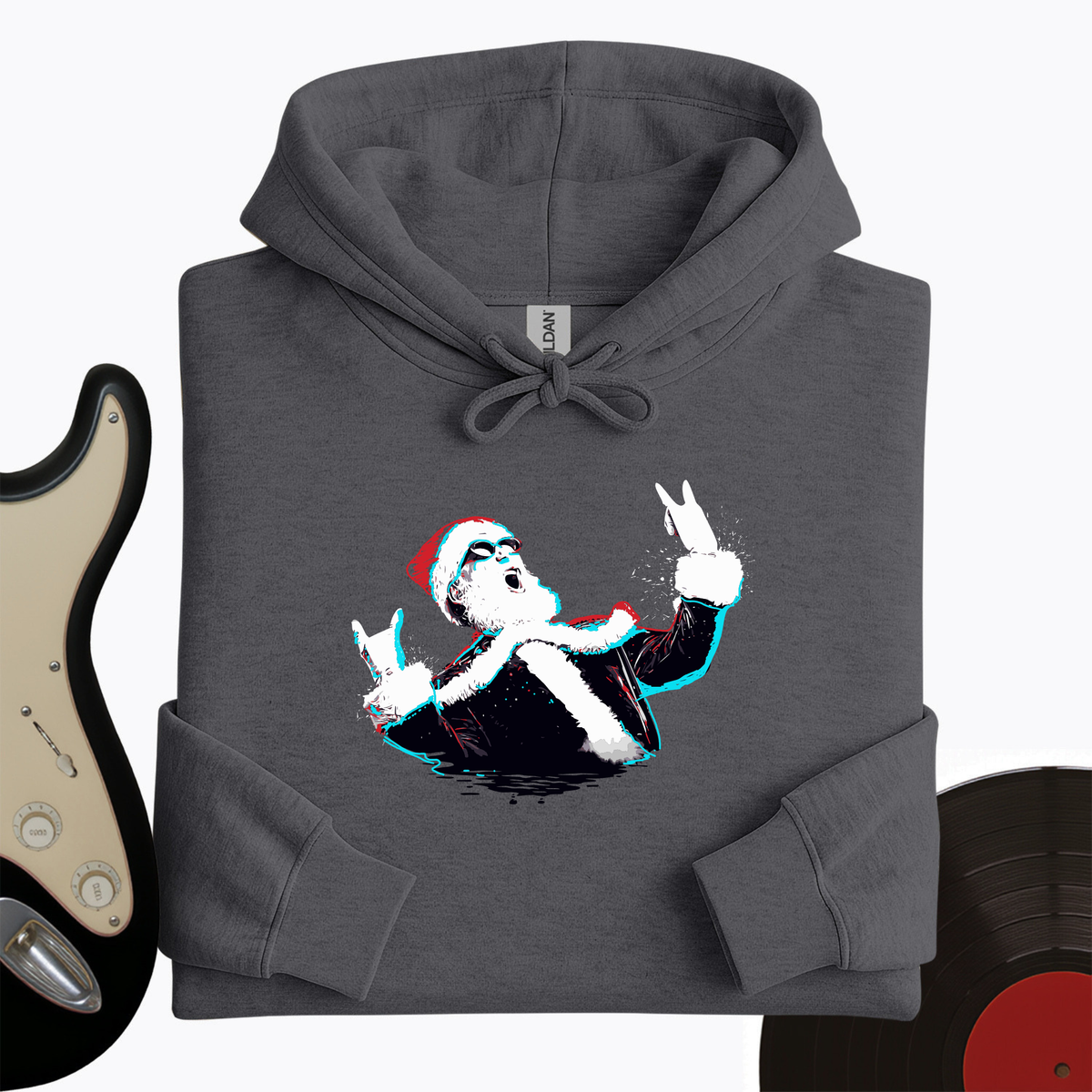 Rock and Roll Santa Hoodie product image 2