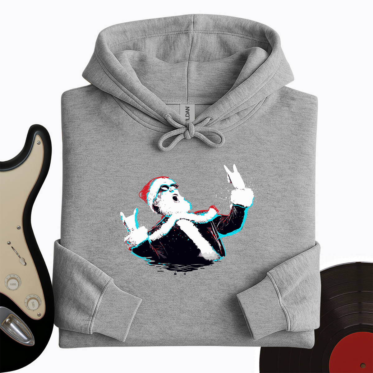 Rock and Roll Santa Hoodie product image 5