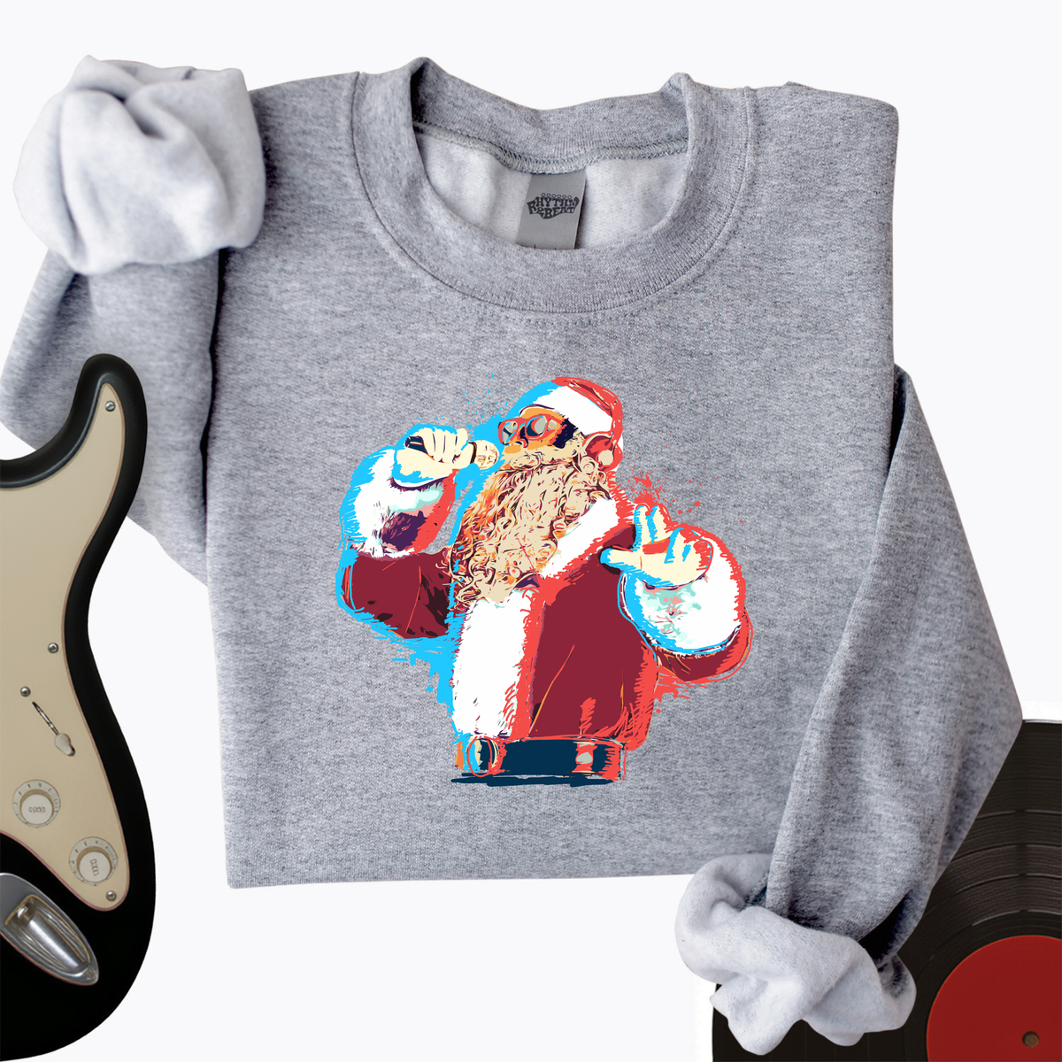 Santa On The Mic Crewneck product image 3