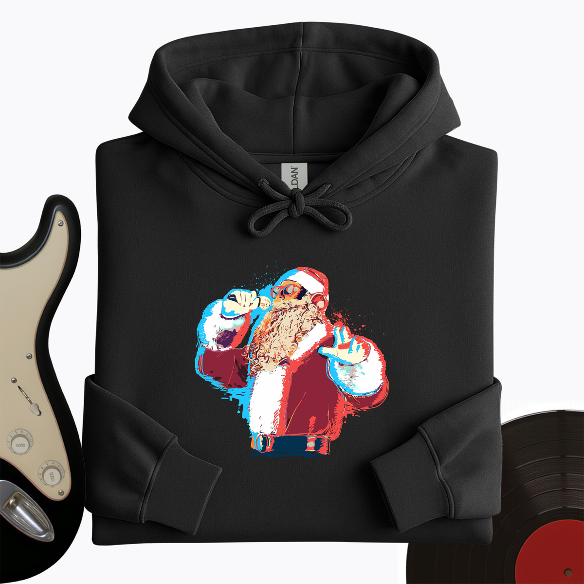 Santa On The Mic Hoodie product image 6