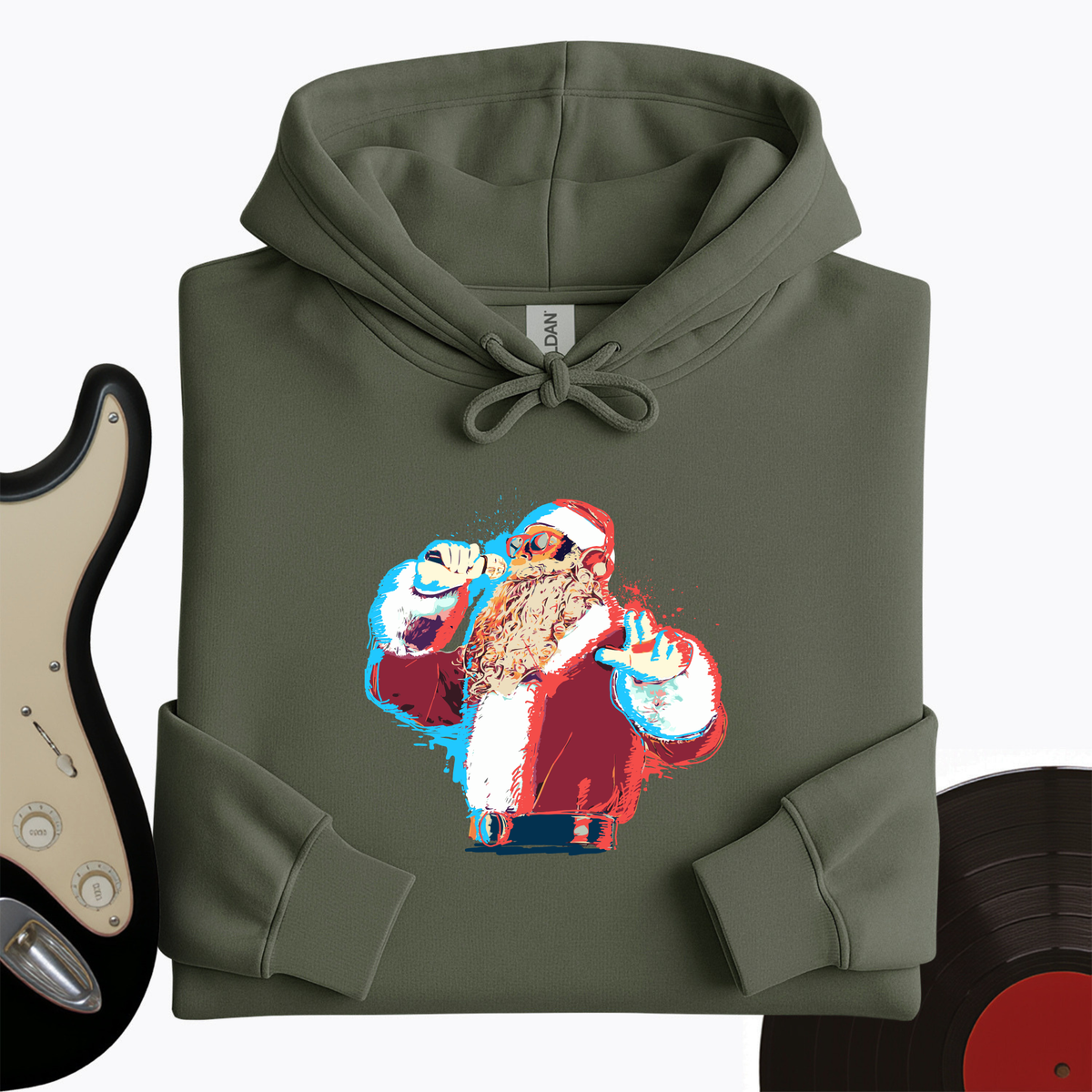 Santa On The Mic Hoodie product image 9