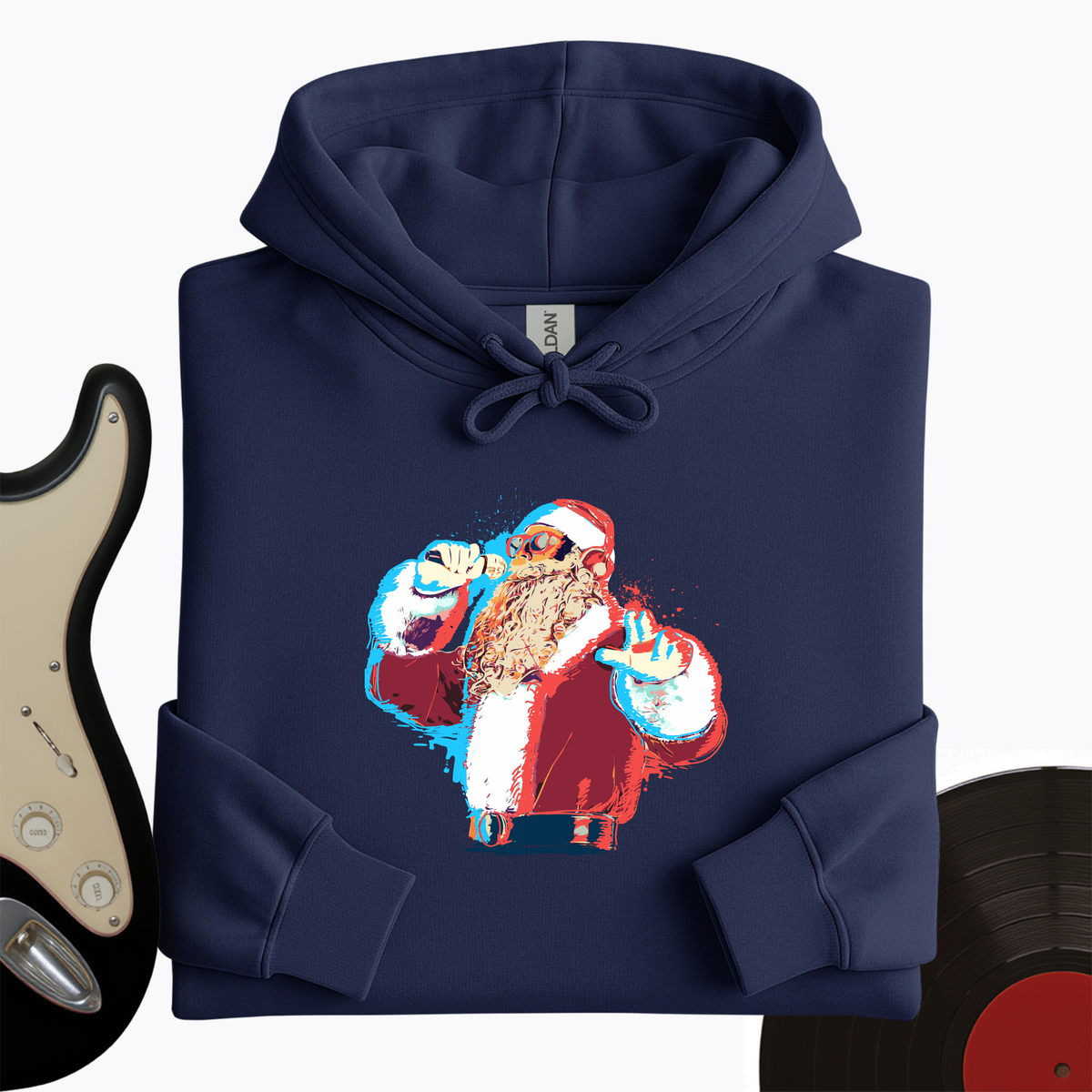 Santa On The Mic Hoodie product image 3