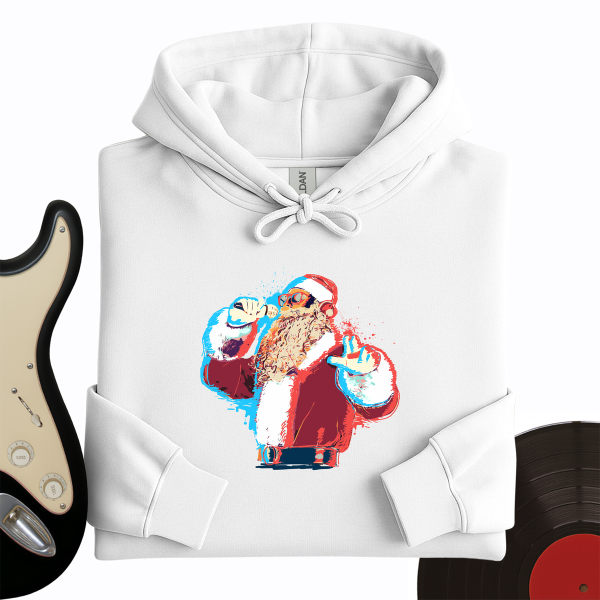 Santa On The Mic Hoodie product image 5