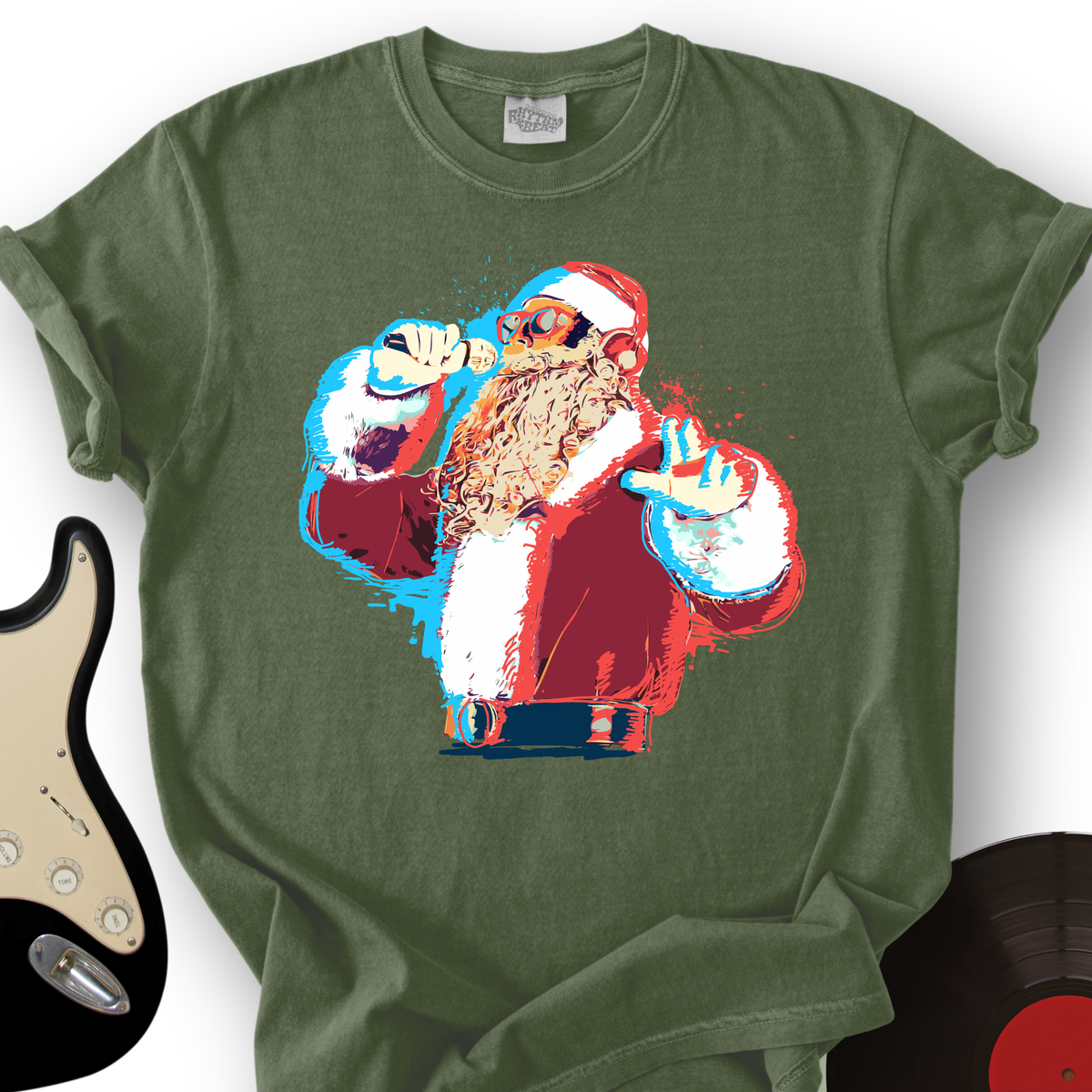 Santa On The Mic T-Shirt product image 6