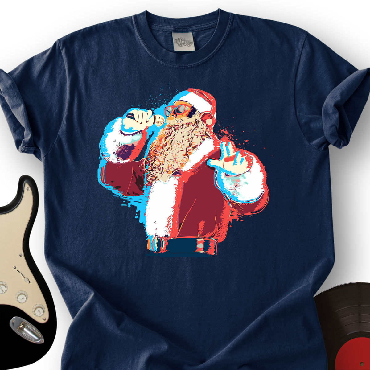Santa On The Mic T-Shirt product image 3