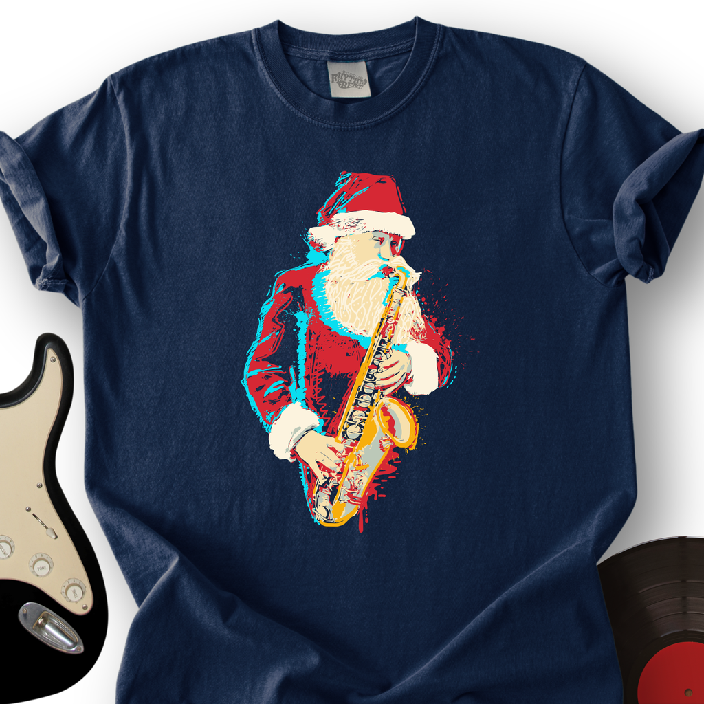 Santa Saxophone T-Shirt product image 1