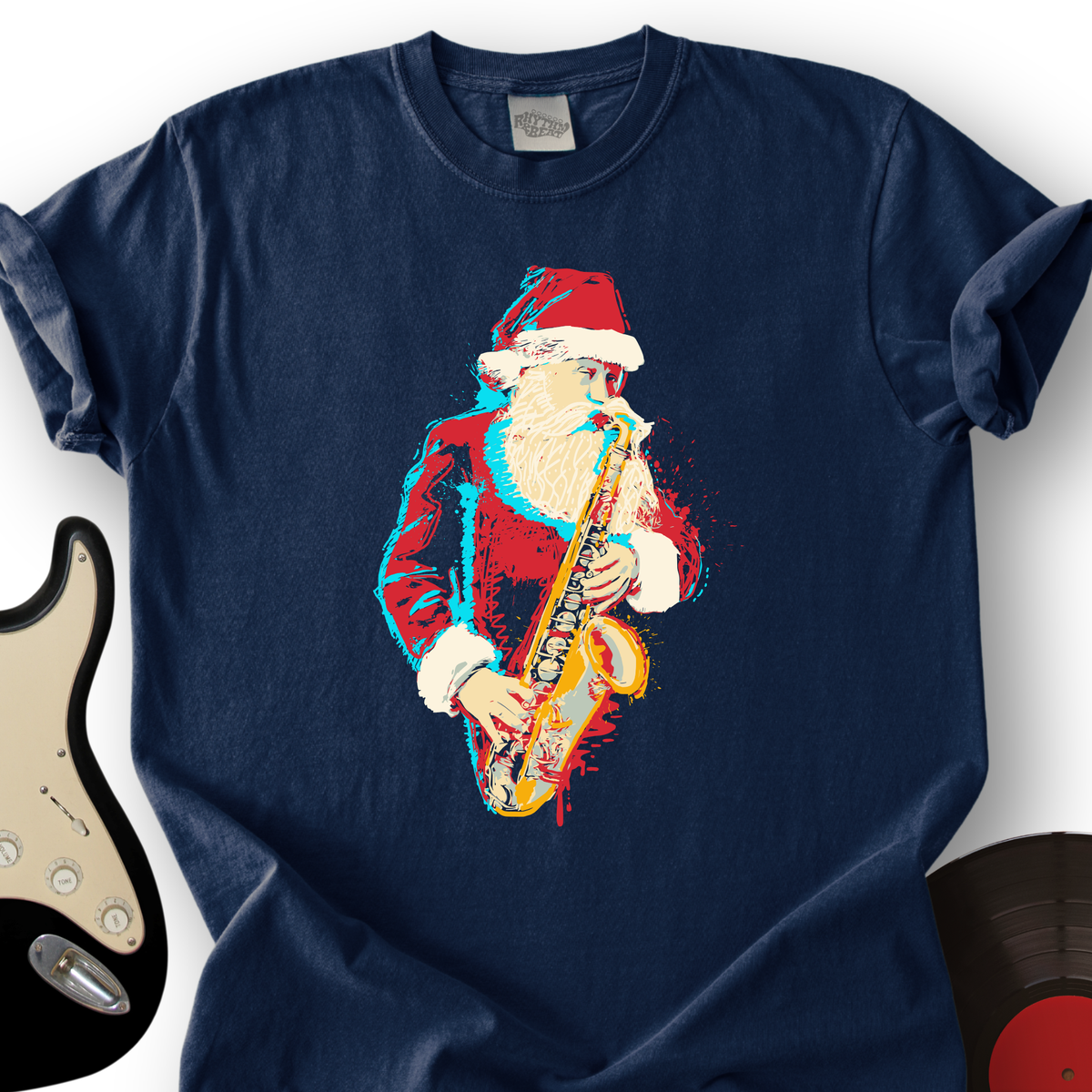 Santa Saxophone T-Shirt product image 1