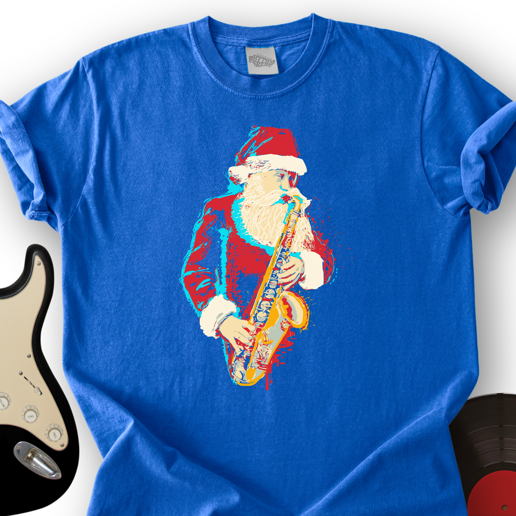 Santa Saxophone T-Shirt product image 3