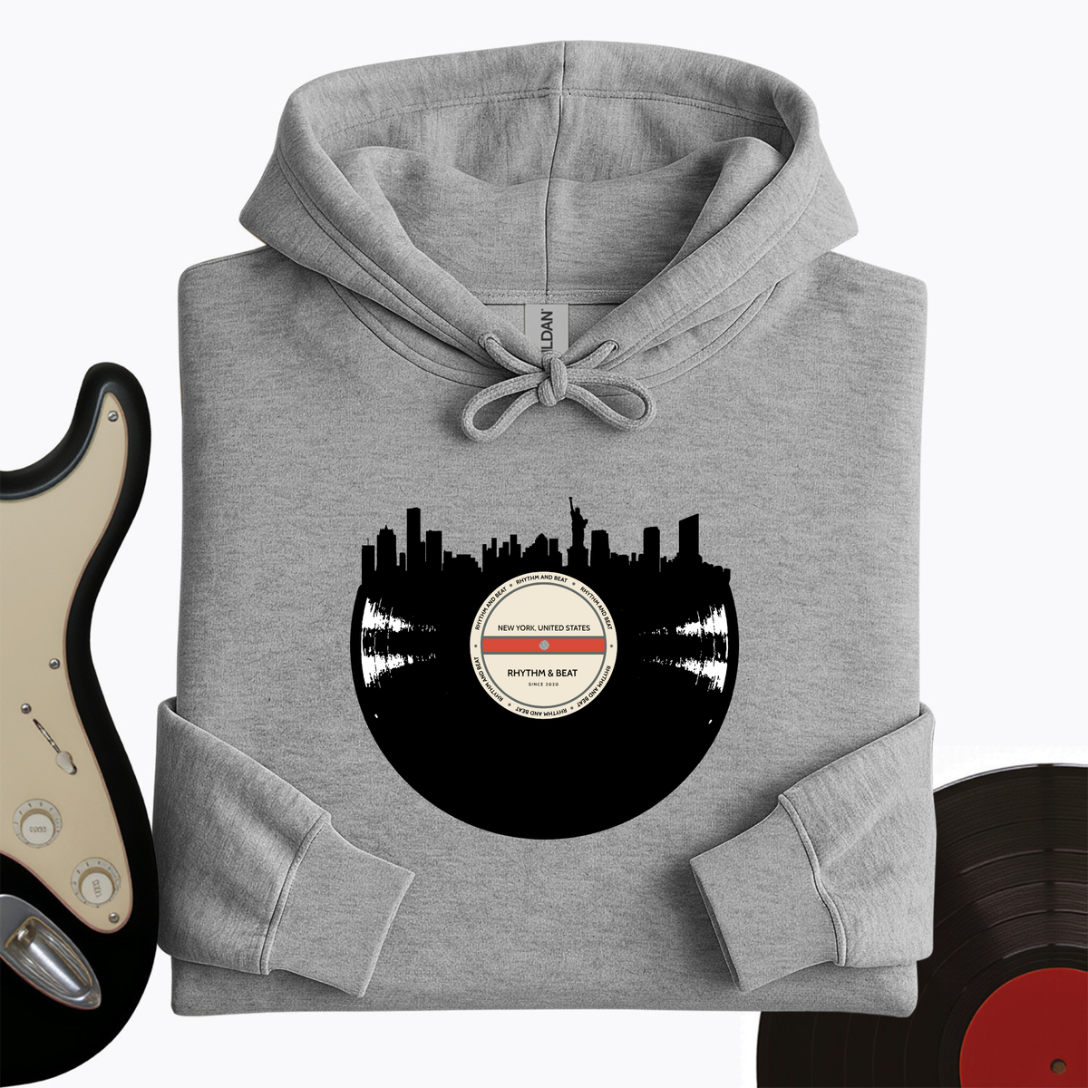 Vinyl Skyline New York Hoodie product image 5